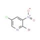 2-Bromo-5-chloro-3-nitropyridine (CAS 75806-86-9) - chemical structure image
