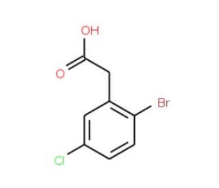2-Bromo-5-chlorophenylacetic acid (CAS 81682-38-4) - chemical structure image