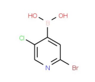 2-Bromo-5-chloropyridine-4-boronic acid (CAS 1072952-51-2) - chemical structure image