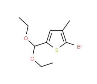 2-Bromo-5-(diethoxymethyl)-3-methylthiophene (CAS 1000018-59-6) - chemical structure image
