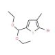 2-Bromo-5-(diethoxymethyl)-3-methylthiophene (CAS 1000018-59-6) - chemical structure image