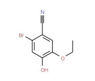 2-Bromo-5-ethoxy-4-hydroxybenzonitrile (CAS 832674-70-1) - chemical structure image