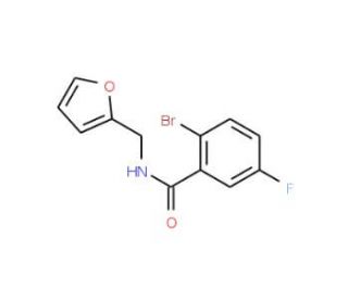 2-Bromo-5-fluoro-N-(fur-2-ylmethyl)benzamide (CAS 923722-86-5) - chemical structure image
