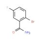 2-Bromo-5-fluorobenzamide (CAS 1006-34-4) - chemical structure image