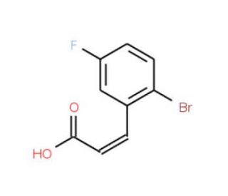 2-Bromo-5-fluorocinnamic acid (CAS 202865-70-1) - chemical structure image