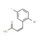 2-Bromo-5-fluorocinnamic acid (CAS 202865-70-1) - chemical structure image