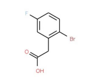 2-Bromo-5-fluorophenylacetic acid (CAS 739336-26-6) - chemical structure image