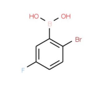 2-Bromo-5-fluorophenylboronic acid (CAS 959996-48-6) - chemical structure image