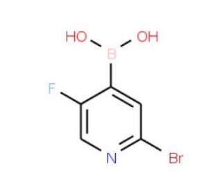 2-Bromo-5-fluoropyridine-4-boronic acid (CAS 1072951-43-9) - chemical structure image