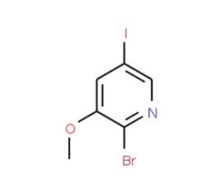 2-Bromo-5-iodo-3-methoxypyridine (CAS 1131335-43-7) - chemical structure image