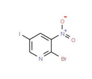 2-Bromo-5-iodo-3-nitropyridine (CAS 426463-20-9) - chemical structure image