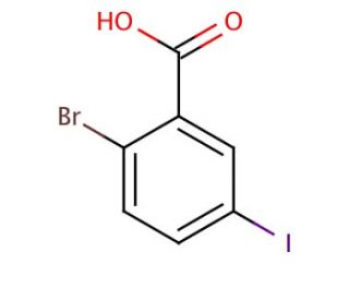 2-Bromo-5-iodobenzoic acid (CAS 25252-00-0) - chemical structure image