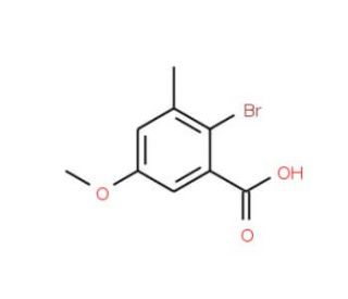 2-Bromo-5-methoxy-3-methylbenzoic acid (CAS 174417-54-0) - chemical structure image