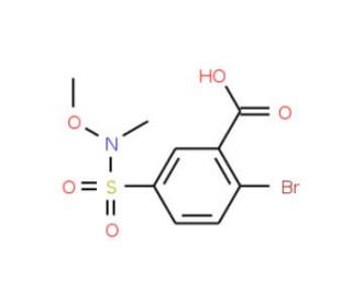 2-bromo-5-{[methoxy(methyl)amino]sulfonyl}benzoic acid - chemical structure image