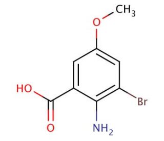 2-Bromo-5-methoxyanthranilic acid (CAS 887577-86-8) - chemical structure image