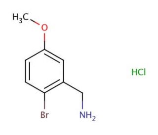(2-bromo-5-methoxyphenyl)methanamine hydrochloride - chemical structure image