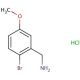 (2-bromo-5-methoxyphenyl)methanamine hydrochloride - chemical structure image