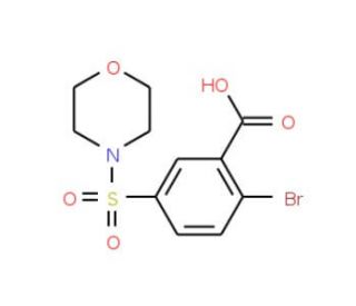 2-bromo-5-(morpholin-4-ylsulfonyl)benzoic acid - chemical structure image