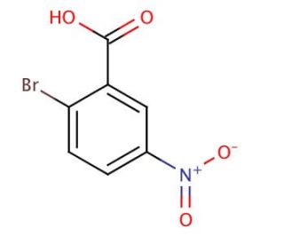 2-Bromo-5-nitrobenzoic acid (CAS 943-14-6) - chemical structure image