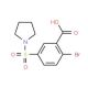 2-bromo-5-(pyrrolidin-1-ylsulfonyl)benzoic acid - chemical structure image