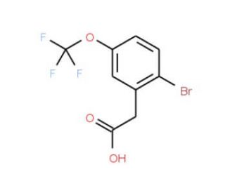 2-Bromo-5-(trifluoromethoxy)phenylacetic acid (CAS 887266-81-1) - chemical structure image