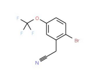 2-Bromo-5-(trifluoromethoxy)phenylacetonitrile (CAS 886763-17-3) - chemical structure image