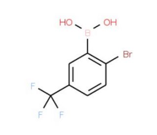 2-Bromo-5-trifluoromethylphenylboronic acid (CAS 957034-38-7) - chemical structure image