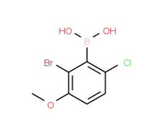2-Bromo-6-chloro-3-methoxybenzeneboronic acid (CAS 957062-90-7) - chemical structure image