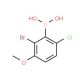 2-Bromo-6-chloro-3-methoxybenzeneboronic acid (CAS 957062-90-7) - chemical structure image