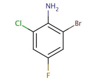2-Bromo-6-chloro-4-fluoroaniline (CAS 201849-14-1) - chemical structure image