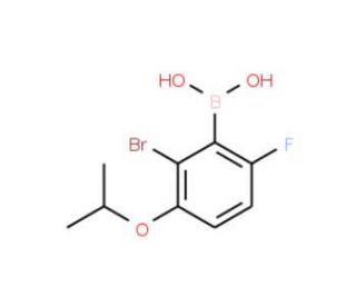 2-Bromo-6-fluoro-3-isopropoxyphenylboronic acid (CAS 1072951-75-7) - chemical structure image