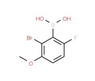 2-Bromo-6-fluoro-3-methoxybenzeneboronic acid (CAS 957062-89-4) - chemical structure image