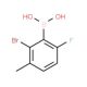 2-Bromo-6-fluoro-3-methylphenylboronic acid (CAS 957121-09-4) - chemical structure image