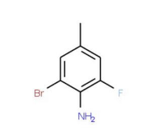 2-Bromo-6-fluoro-4-methylaniline (CAS 18349-09-2) - chemical structure image