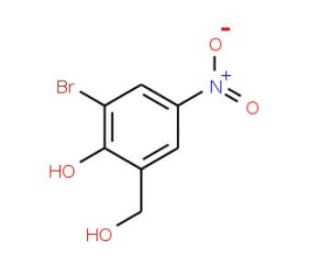 2-Bromo-6-(hydroxymethyl)-4-nitrophenol - chemical structure image
