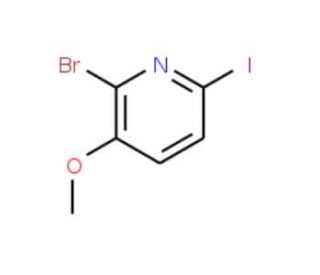 2-Bromo-6-iodo-3-methoxypyridine (CAS 321535-37-9) - chemical structure image