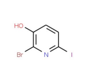 2-Bromo-6-iodo-3-pyridinol (CAS 129611-32-1) - chemical structure image