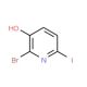 2-Bromo-6-iodo-3-pyridinol (CAS 129611-32-1) - chemical structure image