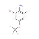 2-Bromo-6-iodo-4-trifluoromethoxyaniline (CAS 845866-77-5) - chemical structure image