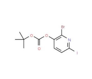 2-Bromo-6-iodopyridin-3-yl tert-butyl carbonate (CAS 1087659-26-4) - chemical structure image