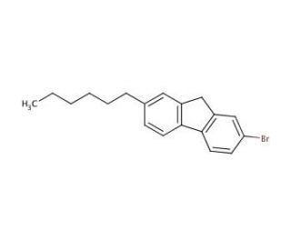2-Bromo-7-hexyl-9H-fluorene (CAS 99012-36-9) - chemical structure image