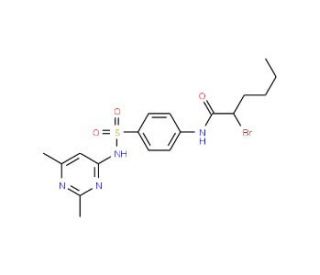 2-Bromo-hexanoic acid [4-(2,6-dimethyl-pyrimidin-4-ylsulfamoyl)-phenyl]-amide - chemical structure image