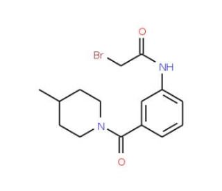 2-Bromo-N-{3-[(4-methyl-1-piperidinyl)carbonyl]-phenyl}acetamide - chemical structure image