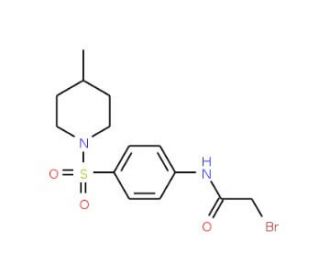 2-Bromo-N-{4-[(4-methyl-1-piperidinyl)sulfonyl]-phenyl}acetamide - chemical structure image