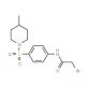 2-Bromo-N-{4-[(4-methyl-1-piperidinyl)sulfonyl]-phenyl}acetamide - chemical structure image