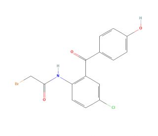 2-Bromo-N-[4-chloro-2-(4-hydroxybenzoyl)phenyl]acetamide (CAS 67445-86-7) - chemical structure image