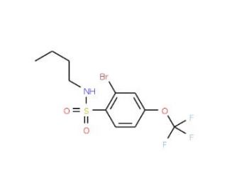 2-Bromo-N-butyl-4-(trifluoromethoxy)benzenesulphonamide (CAS 957062-76-9) - chemical structure image