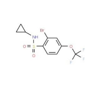 2-Bromo-N-cyclopropyl-4-(trifluoromethoxy)benzenesulphonamide (CAS 957062-79-2) - chemical structure image