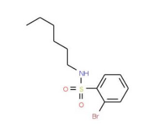 2-Bromo-N-hexylbenzenesulfonamide (CAS 951883-96-8) - chemical structure image