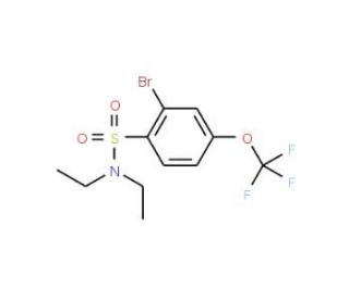 2-Bromo-N,N-diethyl-4-(trifluoromethoxy)benzenesulphonamide (CAS 957062-75-8) - chemical structure image